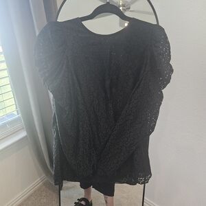 Elegant Black Lace Top